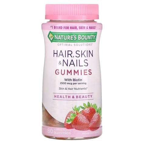 Natures Bounty Hair Skin And Nails Gummies With Biotin Healthy Appearance