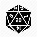 D20 Dice Icon Tabletop Roleplay Icons Glyph