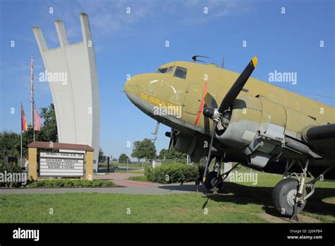 Airlift Memorial To The Berlin Airlift With Candy Bombers In The
