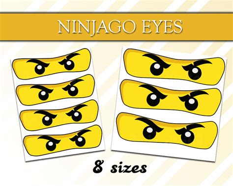 Aber was bedeutet es, wenn man nur ein auge schließt beziehungsweise zudrückt? Printable NinjaGo Eyes - 8 Sizes - Ninjago | LittleLight