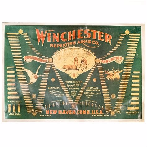 Sold Price Original Winchester Repeating Arms Ammo Poster September
