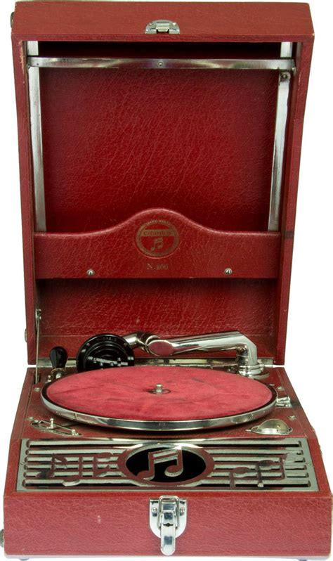 Rare Art Deco Columbia N 900 Portable Hand Crank Record Player At