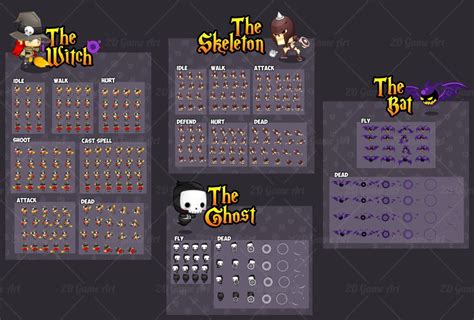 The Witch Game Sprites Game Art 2d