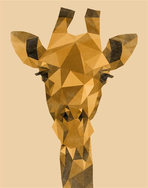 Vintage Giraffe Geometric Art Animal Geometric Art Geometric Animals