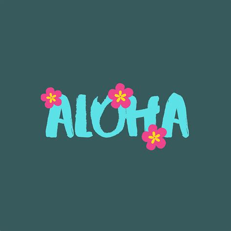 Aloha Word Art Hawaii Digital Art By Aaron Geraud Pixels