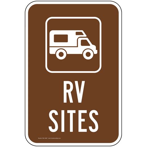 Vertical Sign Parks Camping Rv Sites Sign