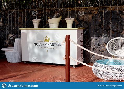 Spain Tenerife Adeje December 17 2018 Champagne Moet And Chandon
