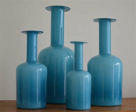Turquoise Gulvvase Vases By Otto Brauer For Kastrup Holmegaard At 1stdibs