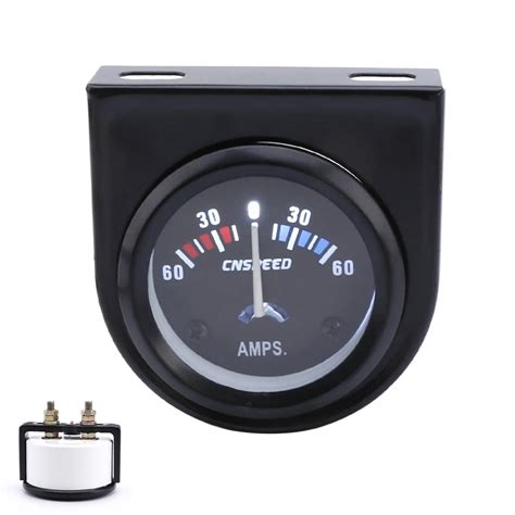 Cnspeed Free Shipping 2inch 52mm Car Amps Meter 60 0 60a Ammeter White