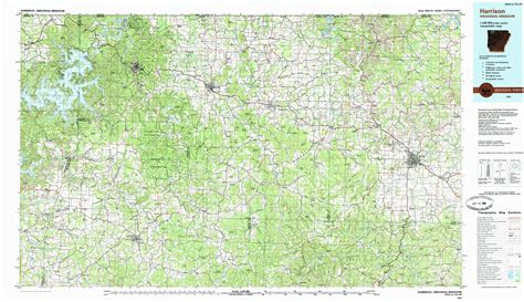Harrison Topographical Map 1100000 Arkansas Usa