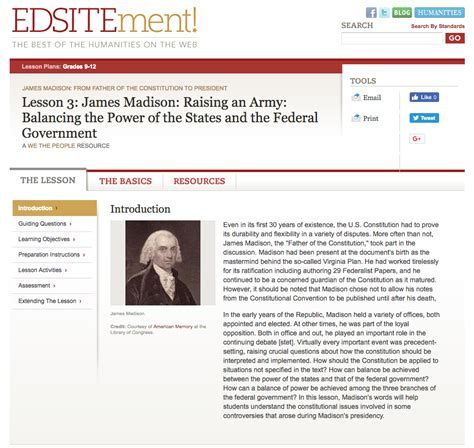 James Madison Raising An Army—balancing The States And The Federal