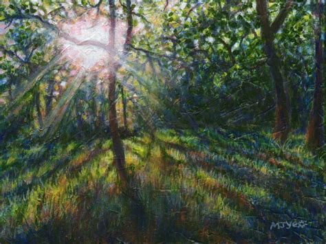 Forest Sunlight Painting Original Art For Sale