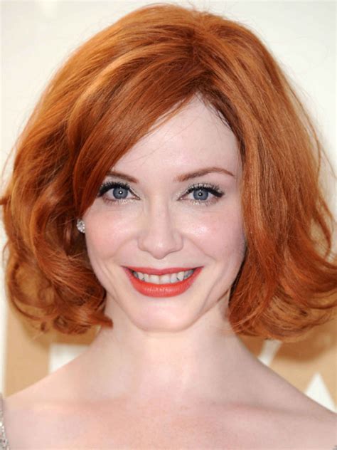 Christina Hendricks Before And After Wavy Bob Hairstyles Celebrity