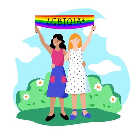 women love lesbian rainbow flag drawings illustrations royalty free vector graphics and clip art