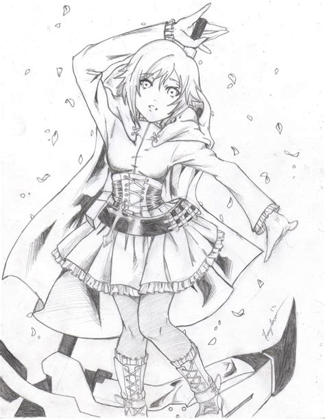 RWBY Ruby Sketch Done By Lovedark On DeviantArt