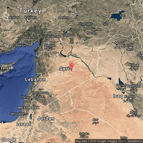 Physical Syrian Desert Map