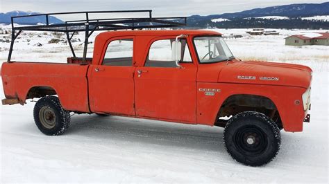 1968 Dodge Power Wagon Crew Cab W200 34ton 4x4sweptline Pickup Truck