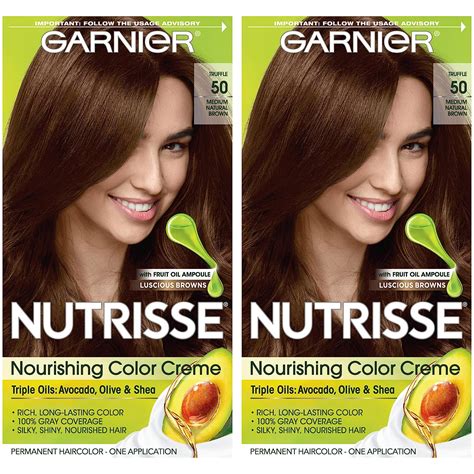 Buy Garnier Nutrisse Nourishing Permanent Hair Color Cream 50 Medium Natural Brown Truffle 2