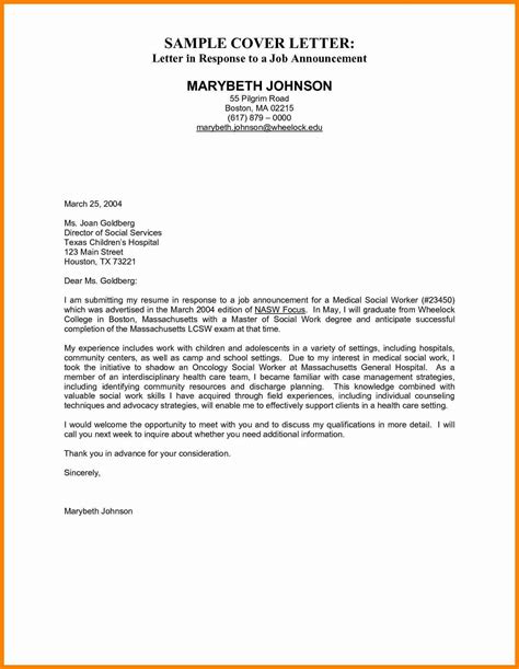 Example Cover Letter For Job Experience Print Employment Letters