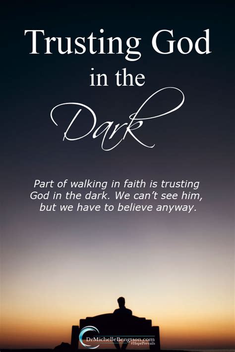 Trusting God In The Dark Dr Michelle Bengtson