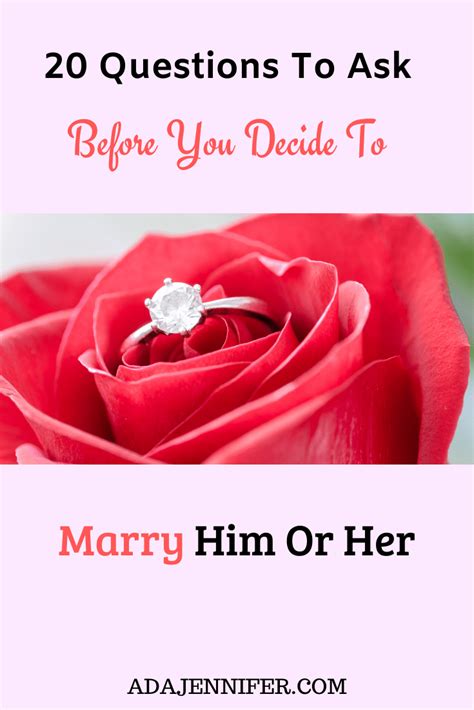 20 questions to ask yourself before you decide to marry him or her ada jennifer this or that