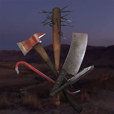 Survival Melee Weapon 5-pack 3D | CGTrader