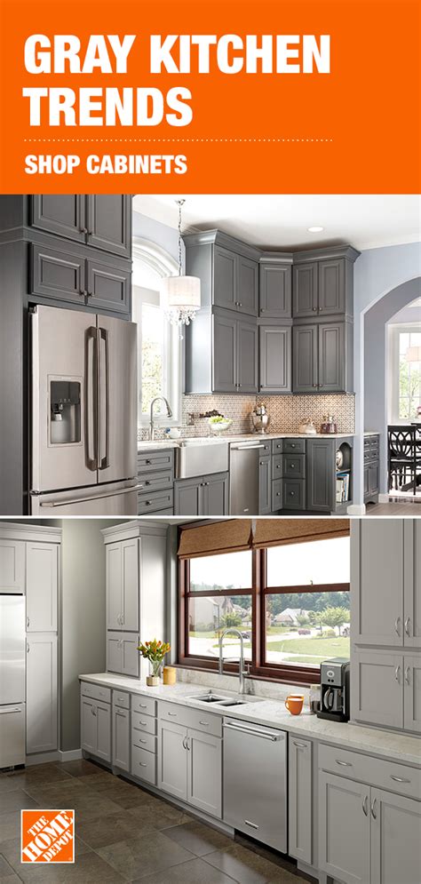 Anyone had used home depot kitchen cabinet refacing service before? Create a soothing kitchen oasis with gray cabinet ideas ...
