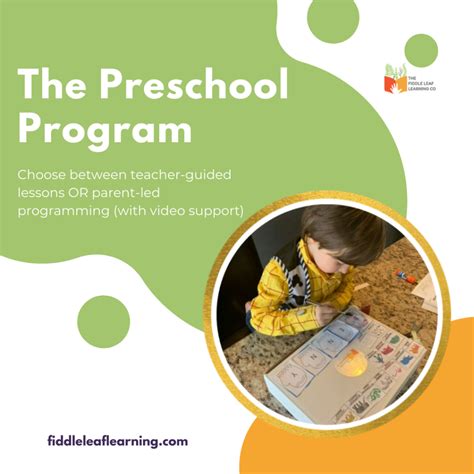 The Preschool Program Fiddle Leaf Learning