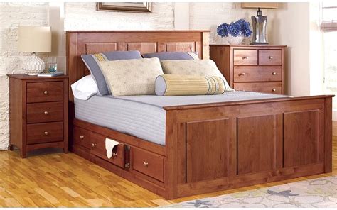 alder shaker storage platform bed generations home furnishings