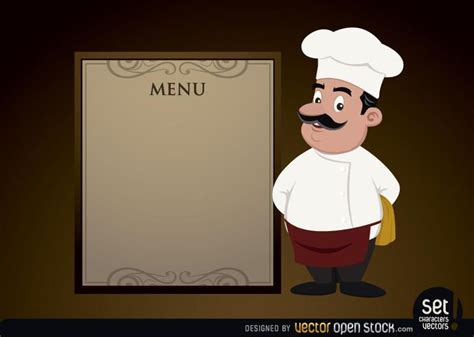 Menu Template With Chef Vector Download