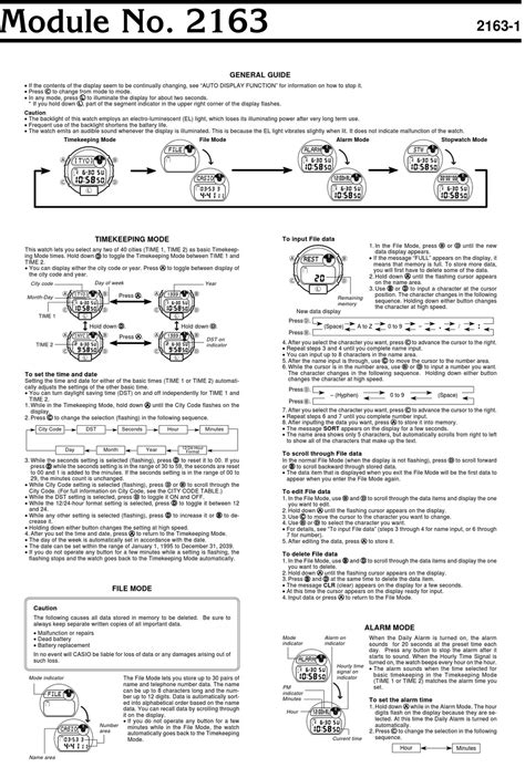 Casio 2163 1 User Manual Pdf Download Manualslib