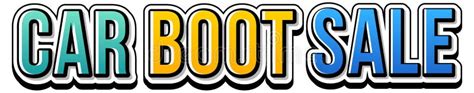 Car Boot Sale Typography Design Stock Vector Illustration Of Boot