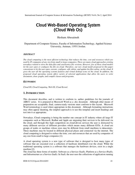 Pdf Cloud Web Based Operating System Cloud Web Os