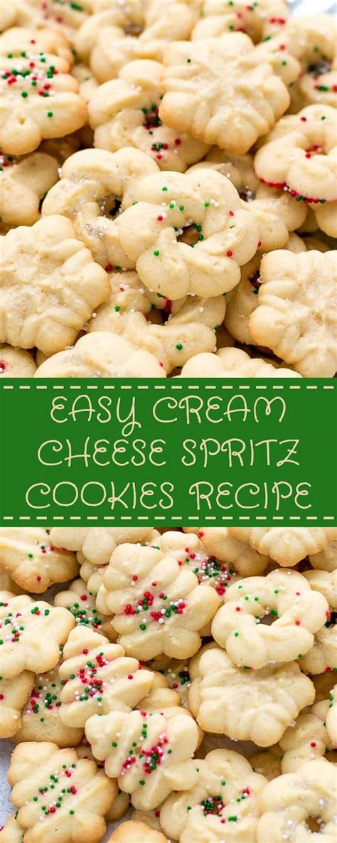 Easy Cream Cheese Spritz Cookies Recipe Christmas Cookies Food Fun