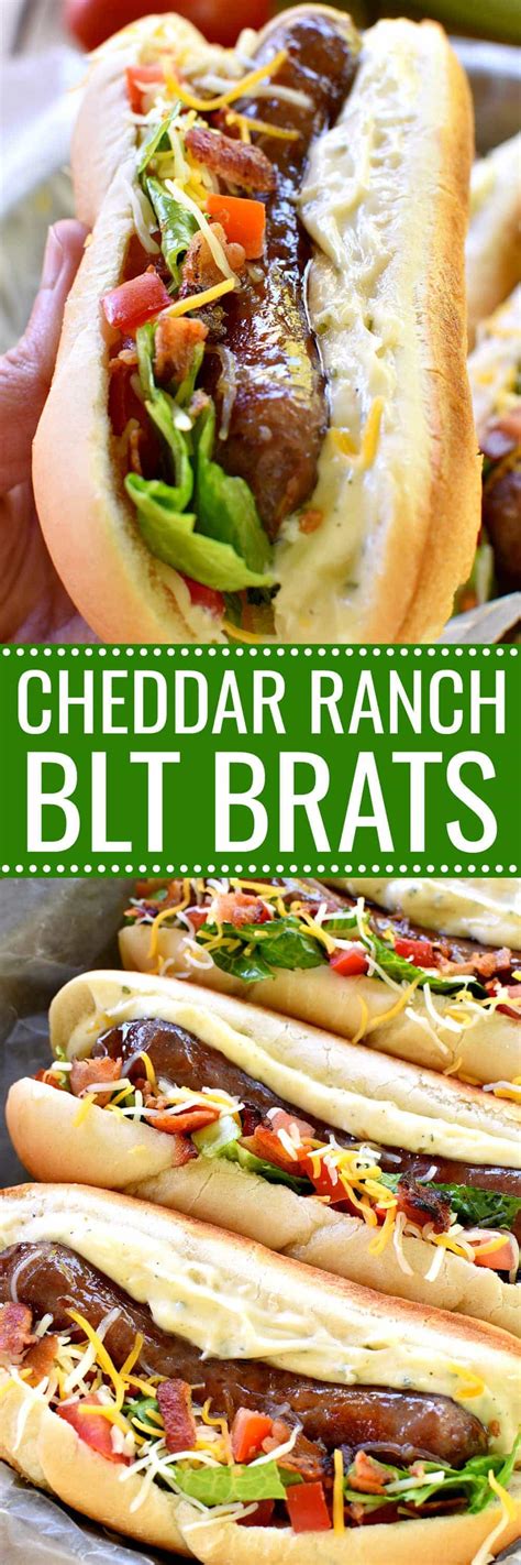 How do you cook johnsonville cheddar sausage? Cheddar Ranch BLT Brats | Lemon Tree Dwelling