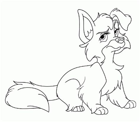 These pups are ready to be colored in with marvelous colors. Lady and the tramp Coloring Pages - Coloringpages1001.com