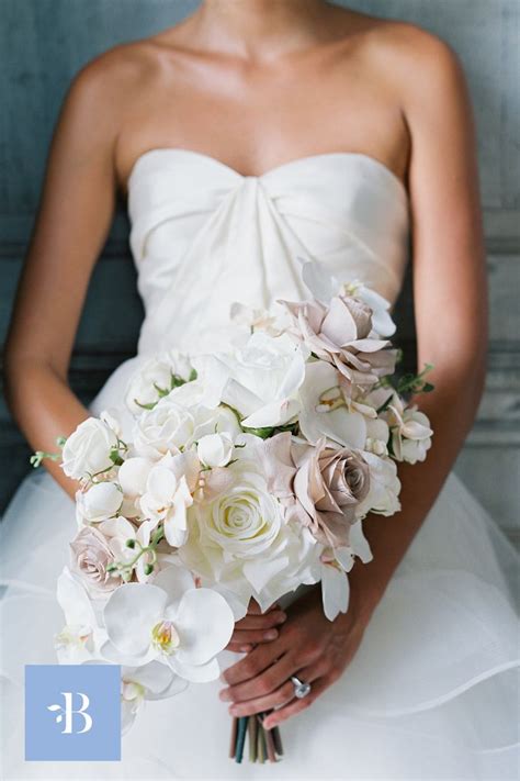 Cascading White Orchid Wedding Bouquet White Bridal Bouquet Silk