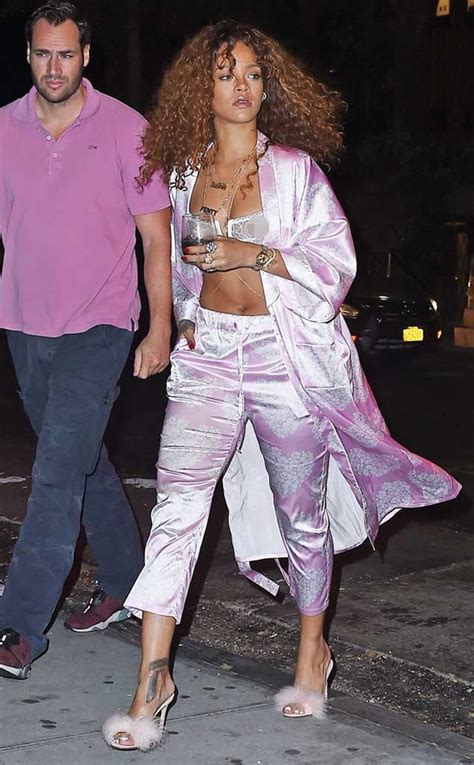 Rihanna Flashes Nipples In Sheer Bra Steps Out In Pajamas—see The Nsfw