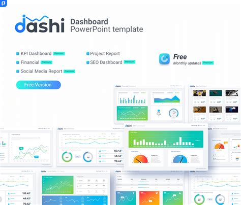 Free Dashboard Powerpoint Template Ppt Presentation Inside Free