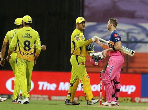 England opted to bowl first after winning the toss. Royals beat CSK to spoil Dhoni's 200th IPL appearance ...