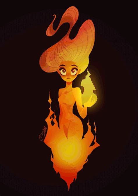 Fire Girl Concept Art By Samantha Germaine 3d By Daiany Cute Art