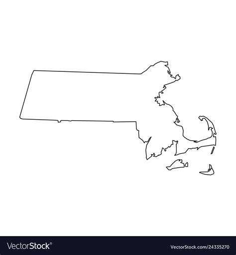 Massachusetts Town Outline Map