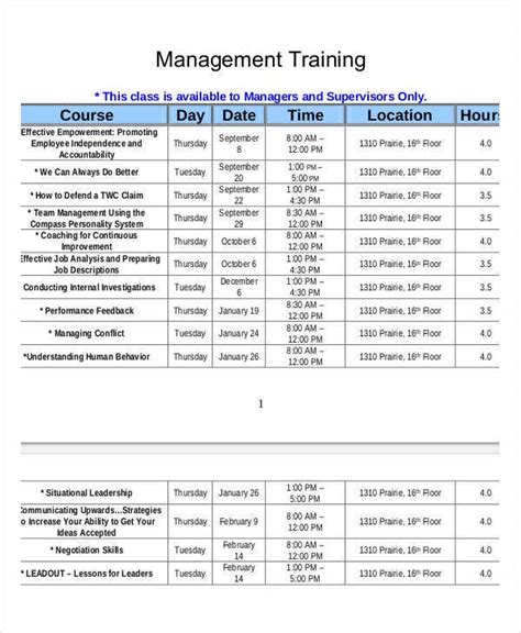 A training matrix can be a great tool to use in such instances especially where you are analyzing a particular group or team as it enables, at a glance, for people to see/assess the skill level across a number of individuals enabling easy comparison and analysis identifying leaders/knowledge experts in. 14+ Employee Training Schedule Template - Word, PDF, Google Docs, Apple Pages | Free & Premium ...