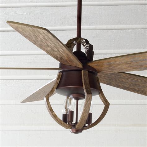 56 Indoor Rustic Wine Barrel Stave Ceiling Fan Shades Of Light