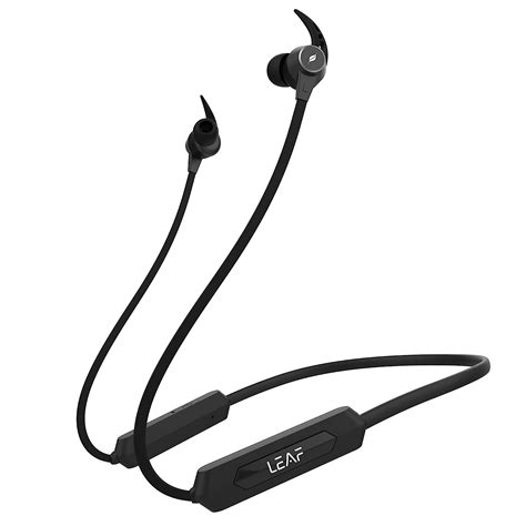 Leaf Rush Wireless Bluetooth In Ear Neckband Earphone With Mic Carbon