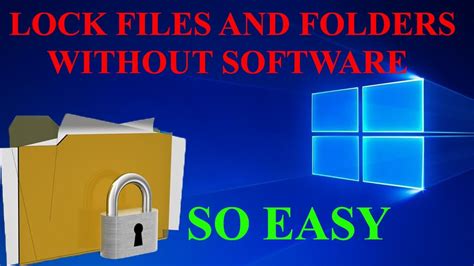 How To Lock Files Or Folders In Computer Without Software Youtube