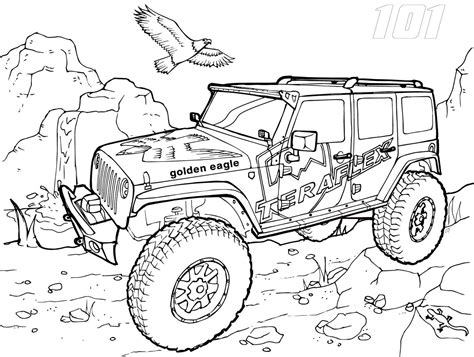 Terénne Maľovanky Jeep Rubicon Na Tlač A Online