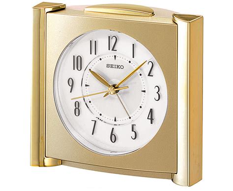 Seiko Gold Tone Metallic Bedside Alarm Clock Qxe418glh Home Home