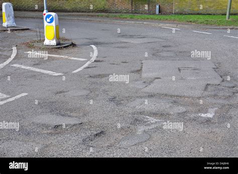 Potholes On Hithermoor Road Stanwell Moor Borough Of Spelthorne