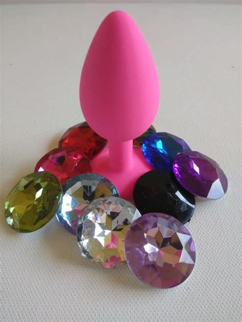 princess jewel silicone butt plug mature sex toy ddlg anal etsy